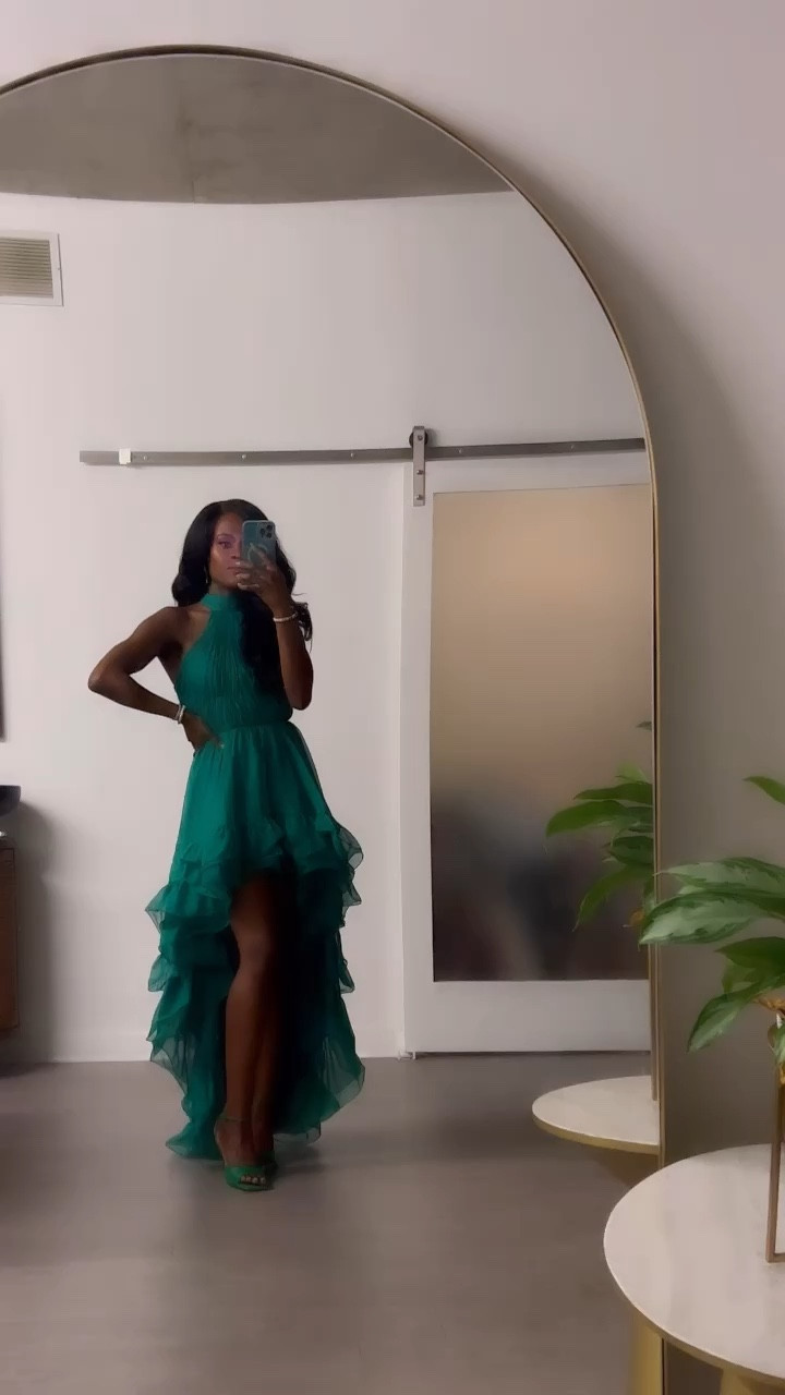 The perfect ruffle green dress 

#LTKparties #LTKwedding #LTKstyletip