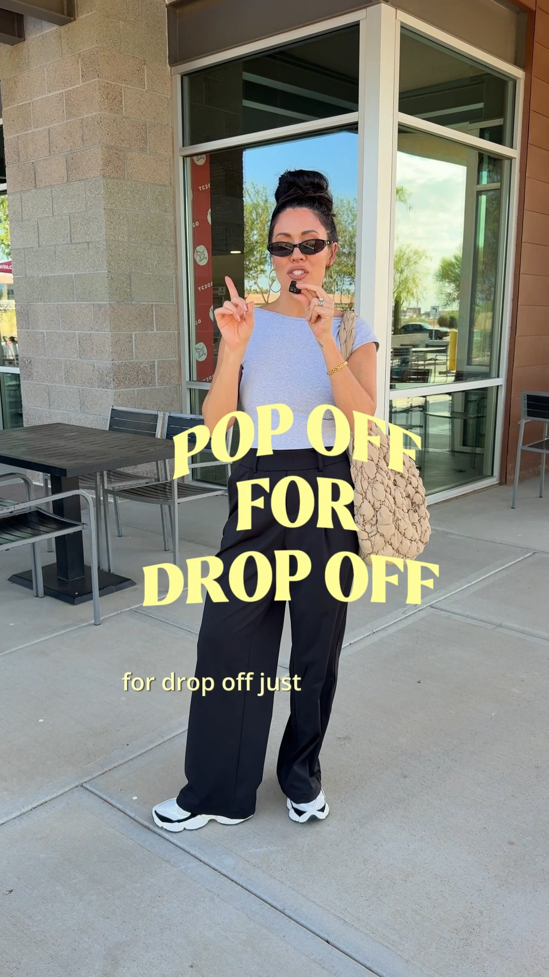 Pop off for drop off! Wearing these under $30 Walmart trousers in a size XS!

#LTKootd #LTKmomlife #LTKSeasonal