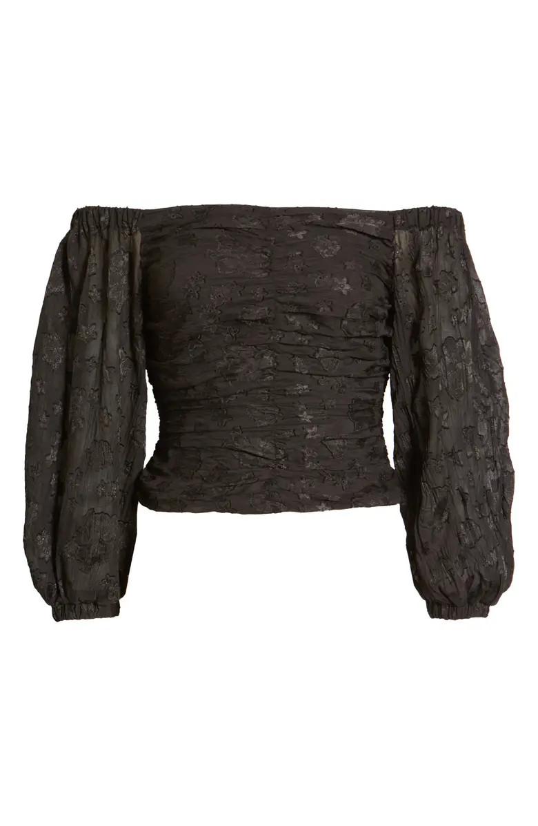 Topshop Floral Ruched Off the Shoulder Blouse | Nordstrom | Nordstrom