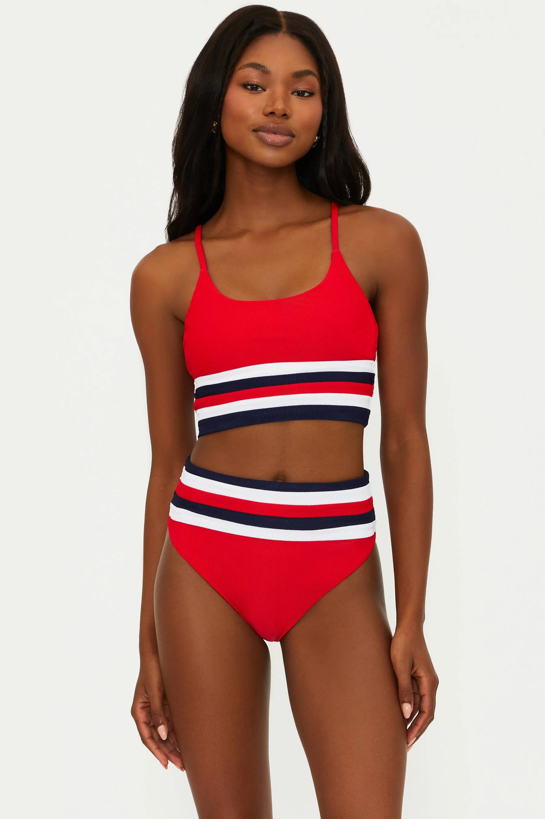 Mae Top American Colorblock | Red, White & Blue Bikini Top | Beach Riot | Beach Riot