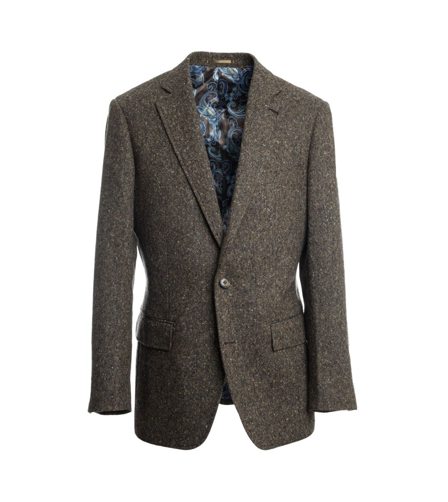 Dark Brown Donegal Tweed Suit | He Spoke Style