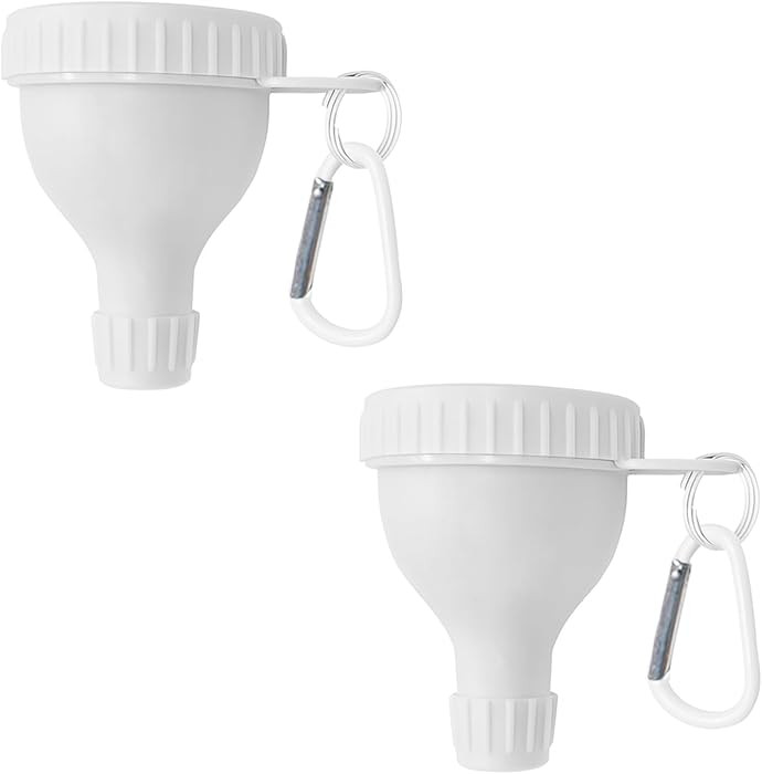 2 Pack Protein Powder Container to Go - Mini Funnel with Keychain and Keyring, Water Bottle Funne... | Amazon (US)