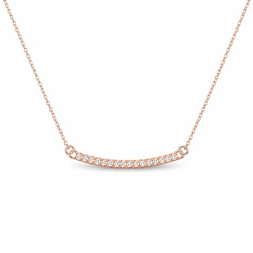 Women Horizontal Bar Necklace, Zircon Inlaid Minimalist Pendant Necklace, Adjustable Chain Jewelr... | Amazon (US)