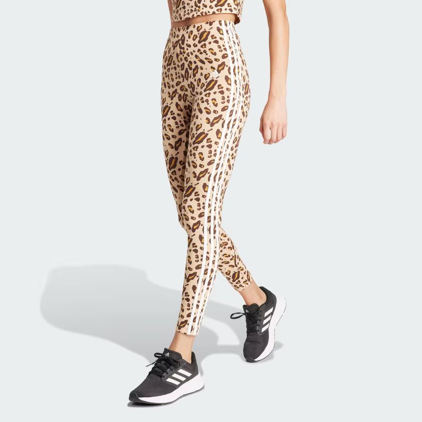 Essentials 3-Stripes Animal Print Leggings | adidas (US)