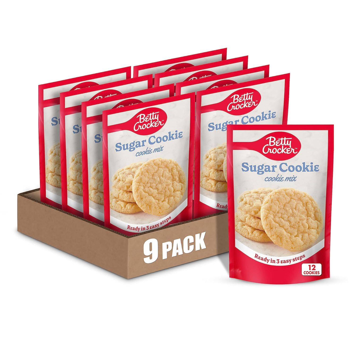 Betty Crocker Sugar Cookie Mix, Makes twelve (12) 2-inch Cookies, 6.25 oz. (Pack of 9) | Amazon (US)