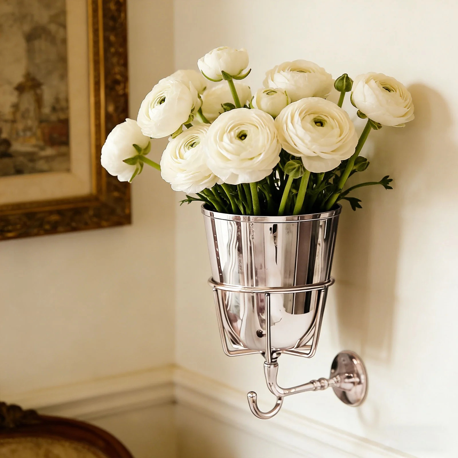 Integrated Metal Hook Flower Pot Holder,Wall-Mounted Rack for Hanging Plants & Small Items,Indust... | Walmart (US)