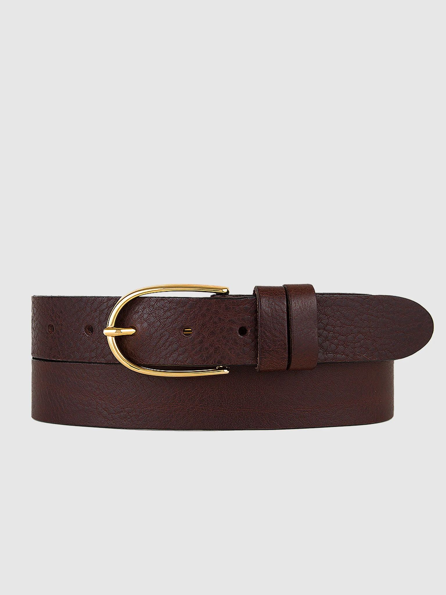 Drika Classic Gold Buckle Leather Belt | Verishop
