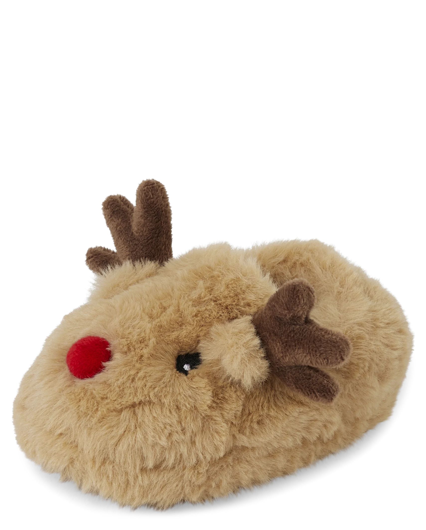 Unisex Toddler Matching Family Christmas Reindeer Slippers | The Children's Place  - BROWN | The Children's Place