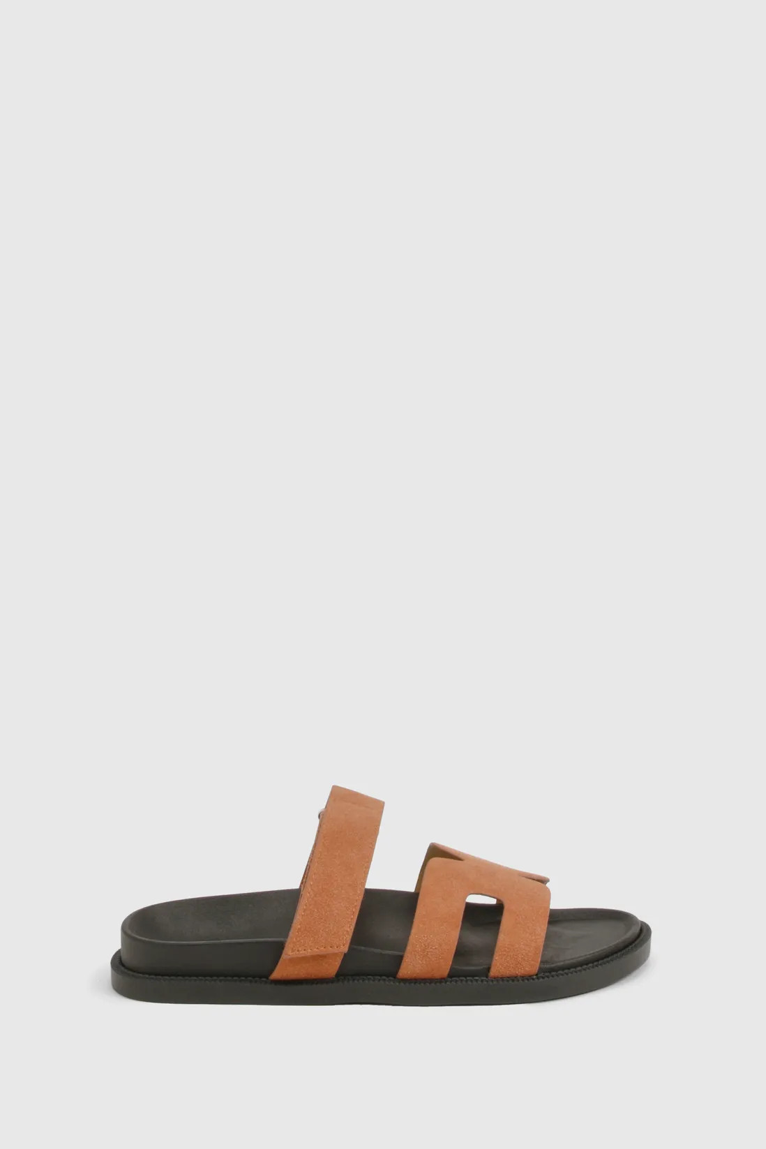 Sandals | Faux Suede Cutout Footbed Sliders | boohoo | Boohoo.com (UK & IE)