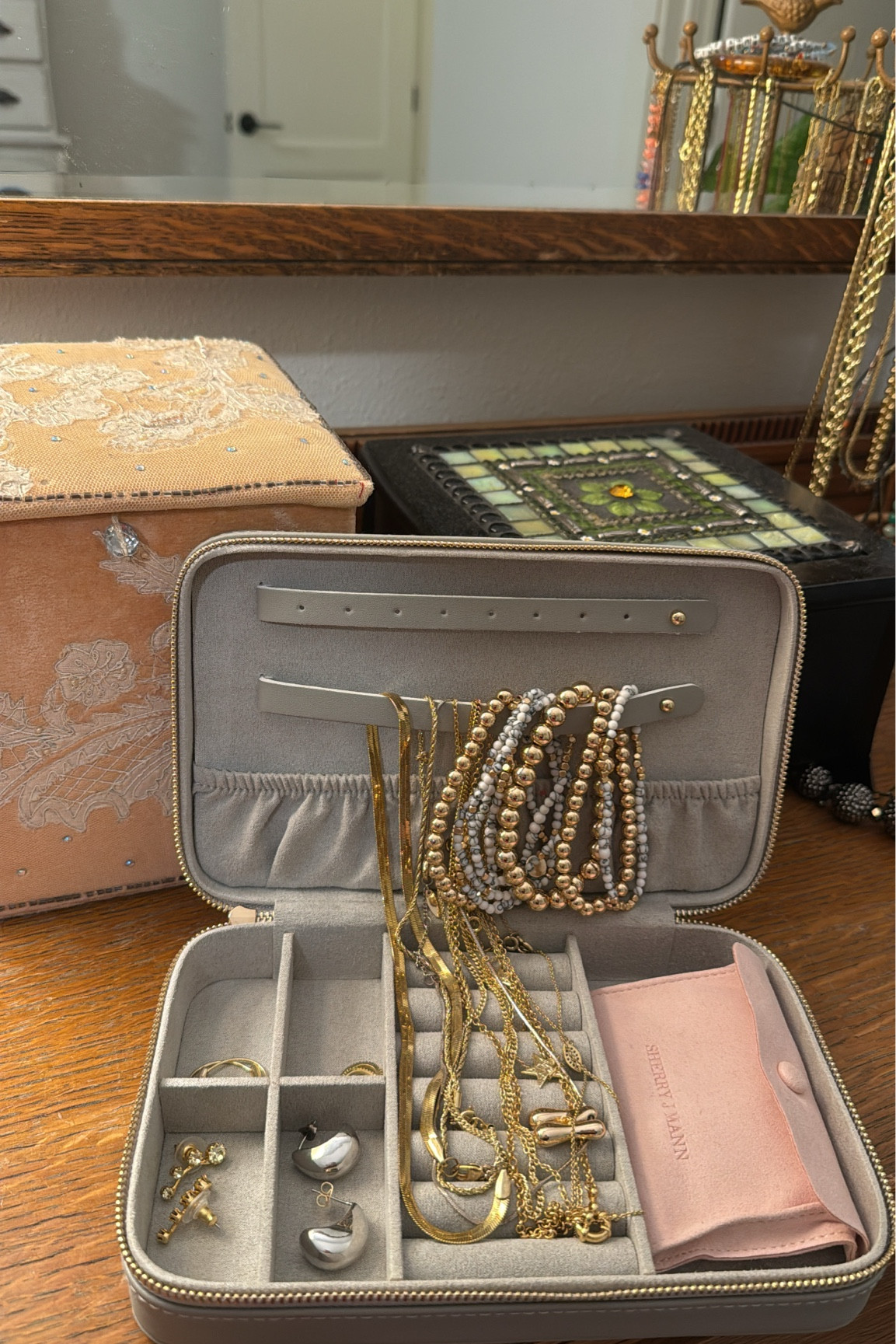 Travel jewelry organizer. 
Target. 
Affordable gift ideas  

#LTKGiftGuide #LTKHoliday #LTKTravel