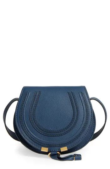 Chloe 'Mini Marcie' Leather Crossbody Bag - Blue | Nordstrom