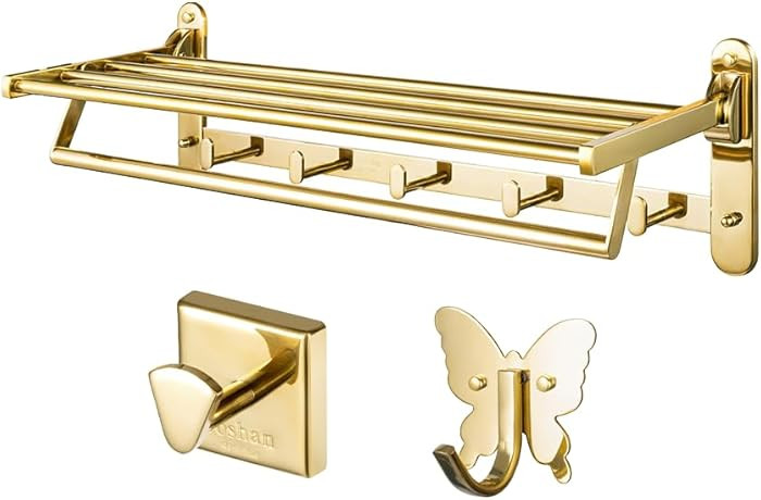 Roshan Handcrafted and Hand Polished Multi Purpose Towel Rack, SUS304 Stainless Steel Rust Proof ... | Amazon (US)