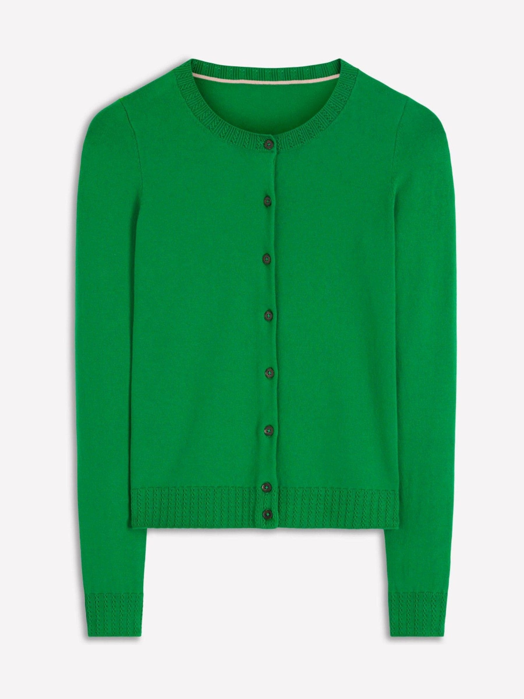 Boden Boden Green Emilia Cotton Crew Cardigan | Next US