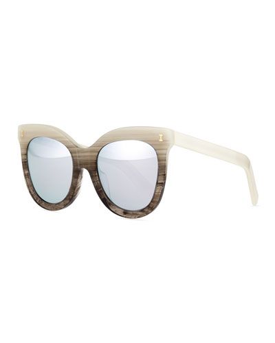 Illesteva
				
			
		
		
	
	


					
					Holly Cat-Eye Sunglasses, Pearl Ombre | Neiman Marcus