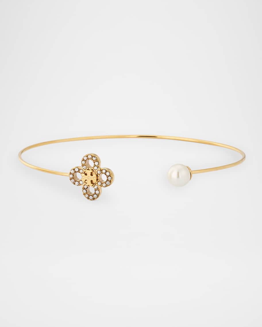 Tory Burch Kira Clover Pearl Cuff Bracelet | Neiman Marcus