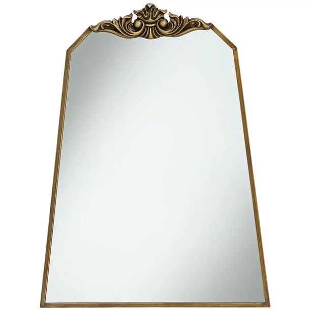 Noble Park Crown Top Vanity Wall Mirror Vintage Gold Geometric Metal Frame 25 3/4" Wide for Bathr... | Walmart (US)