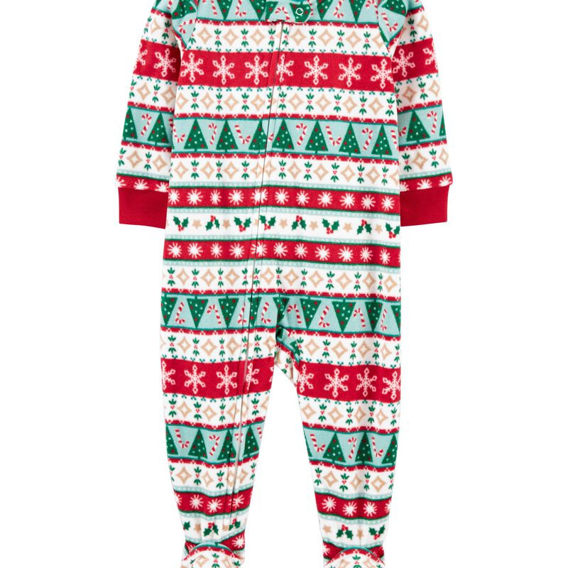 Baby 1-Piece Fair Isle Christmas Fleece Footie PJs | Carter's