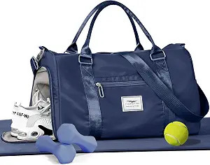 FIORETTO Womens Gym Tote Duffle Bag with Wet Pocket & Shoe Compartment, Sports Duffel Overnight W... | Amazon (US)