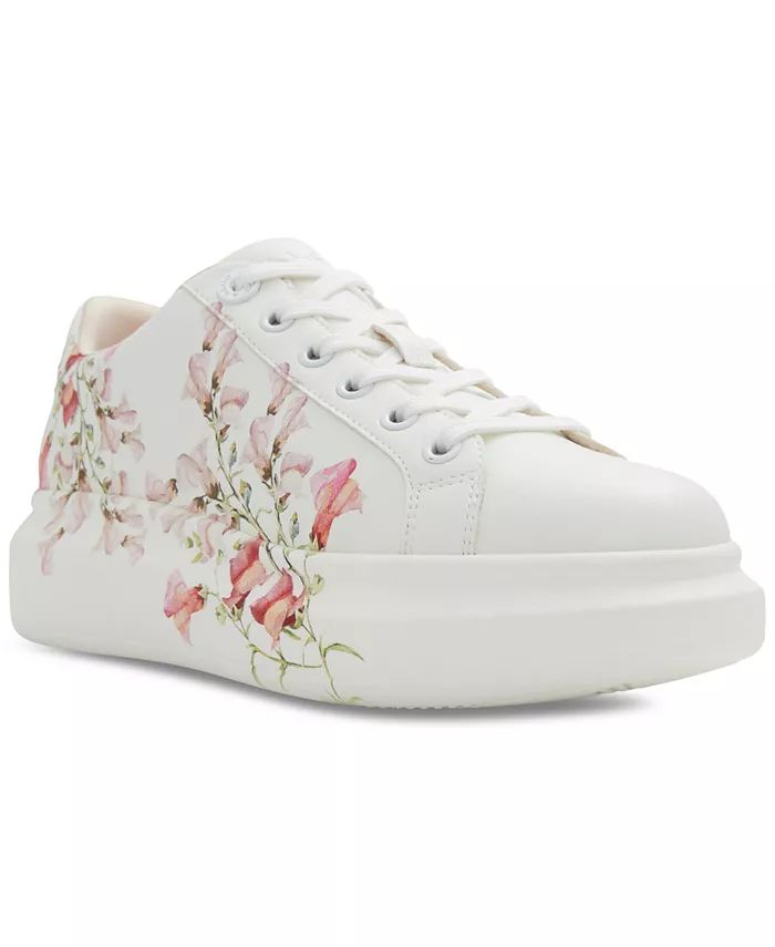 ALDO Women's Peono Floral Lace-Up Platform Sneakers - Macy's | Macy's