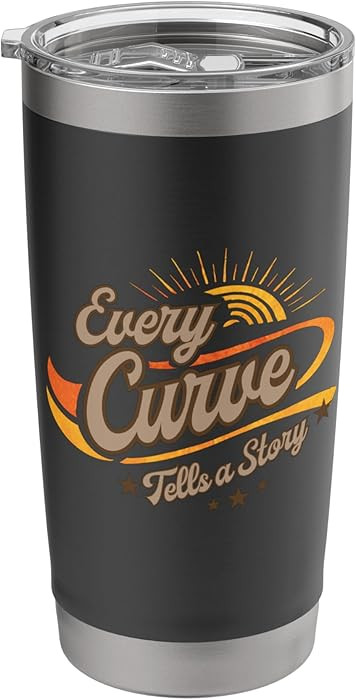 Every Curve Tells a Story body positive retro sunset design Stainless Steel Insulated Tumbler | Amazon (US)