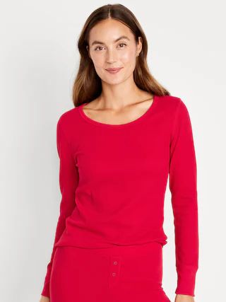 Waffle-Knit Pajama Top for Women | Old Navy (US)