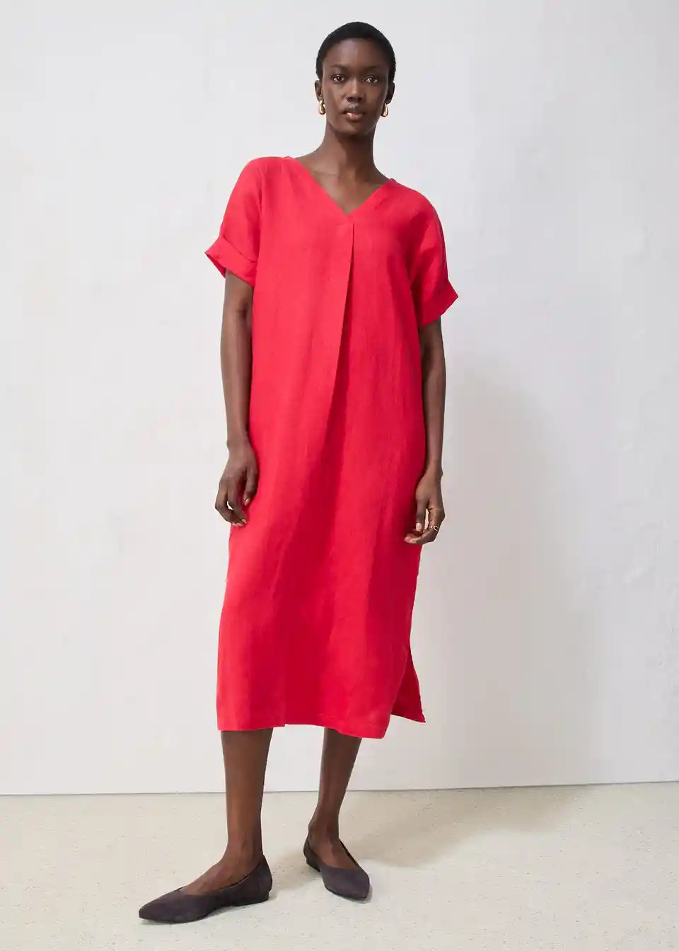 Kaftan-Kleid aus reinem Leinen | Bonprix DE