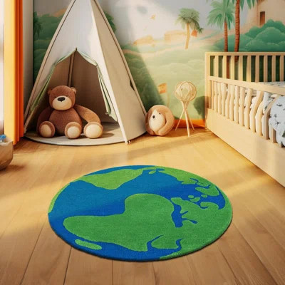 Unique Loom Earth Playtime Kids Wool Rug | Wayfair North America