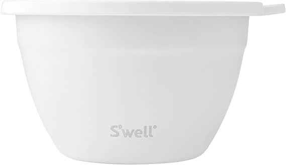 S'well Stainless Steel Salad Bowl Kit 64oz, Moonstone, Comes with 2oz Mini Canister and Removable... | Amazon (US)
