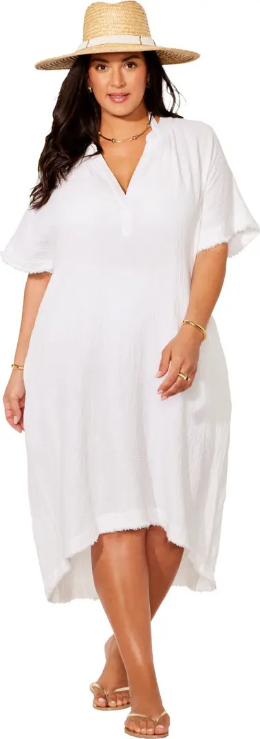 Gauze High-Low Sun Dress Cover Up | Nordstrom