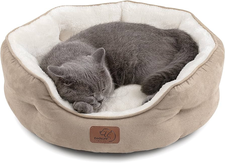 Bedsure Dog Beds for Small Dogs - Round Cat Beds for Indoor Cats, Washable Pet Bed for Puppy and ... | Amazon (US)