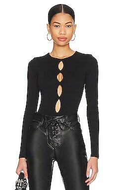AFRM x REVOLVE Ellio Bodysuit in Black from Revolve.com | Revolve Clothing (Global)
