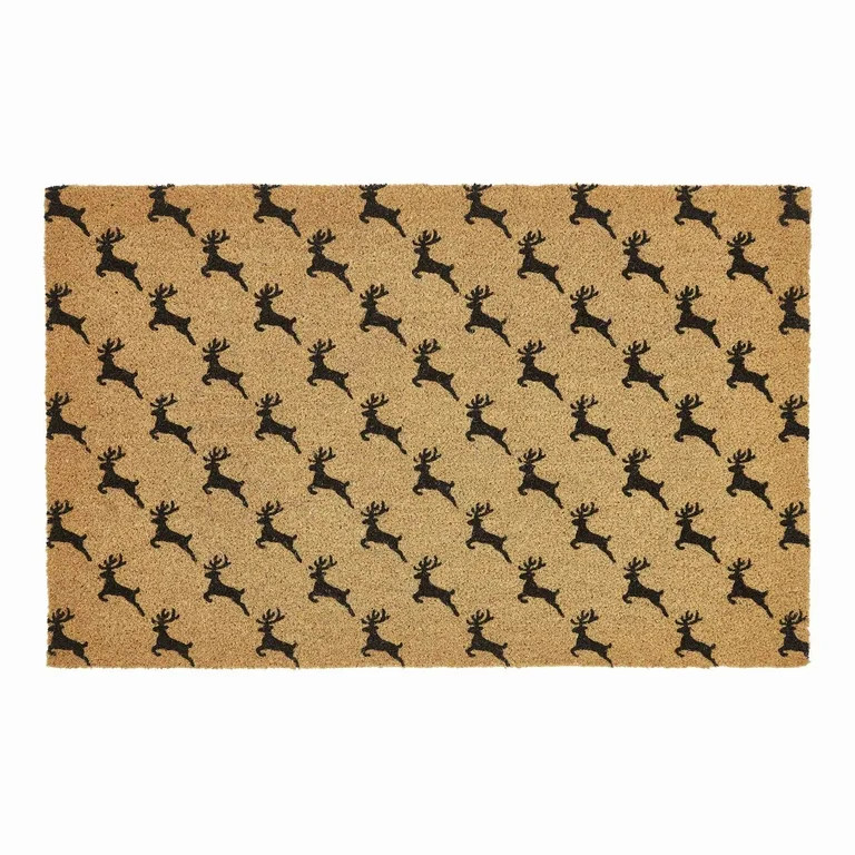 My Texas House Reindeer Natural Coir Holiday Outdoor Doormat, 30" x 48" - Walmart.com | Walmart (US)