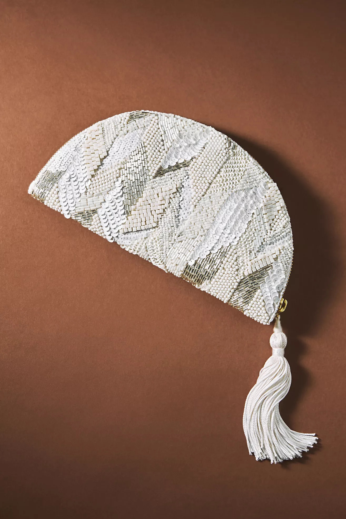 Half-Moon Sequin Clutch | Anthropologie (US)