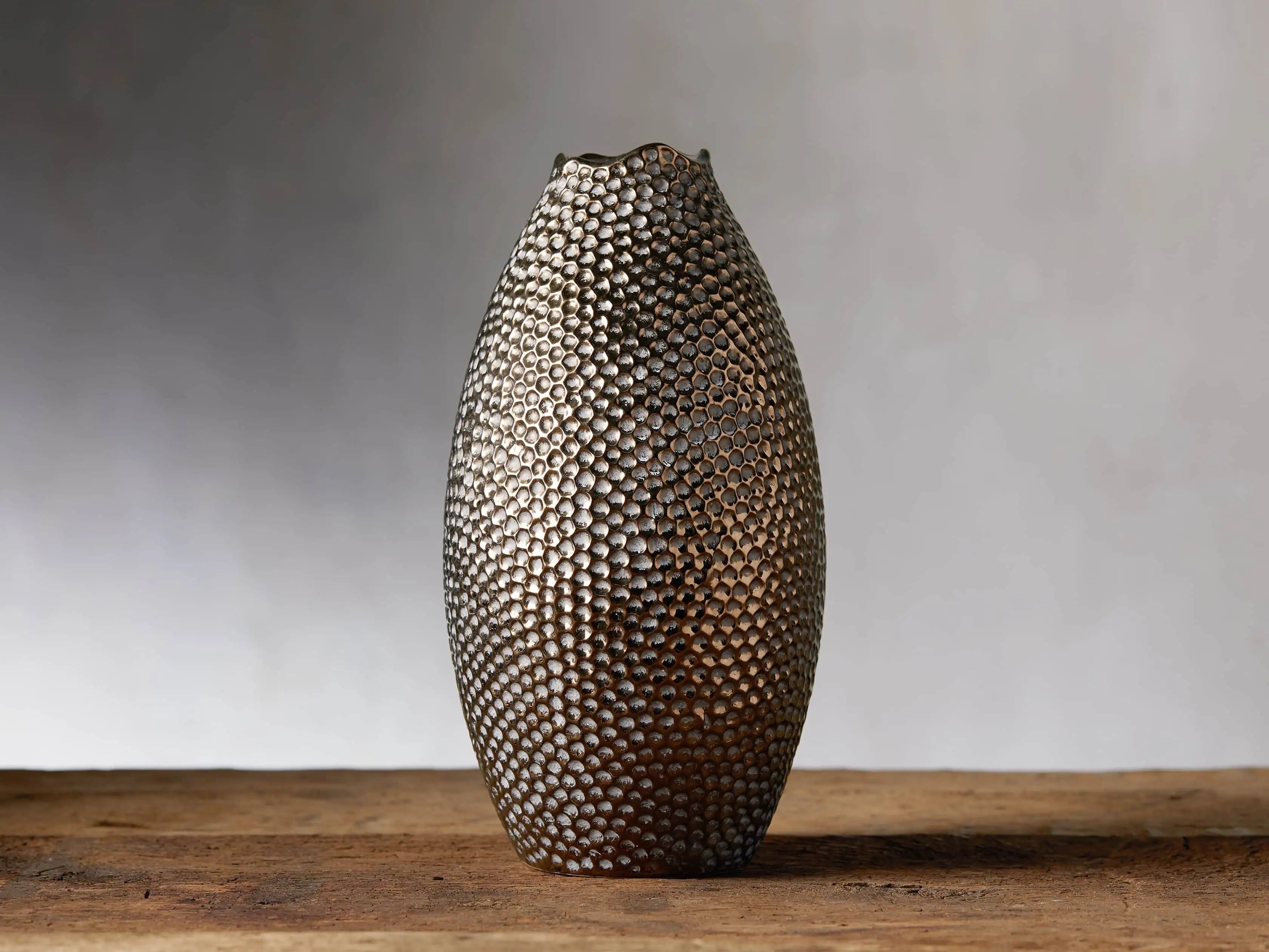 Eva Tall Vase in Gold | Arhaus