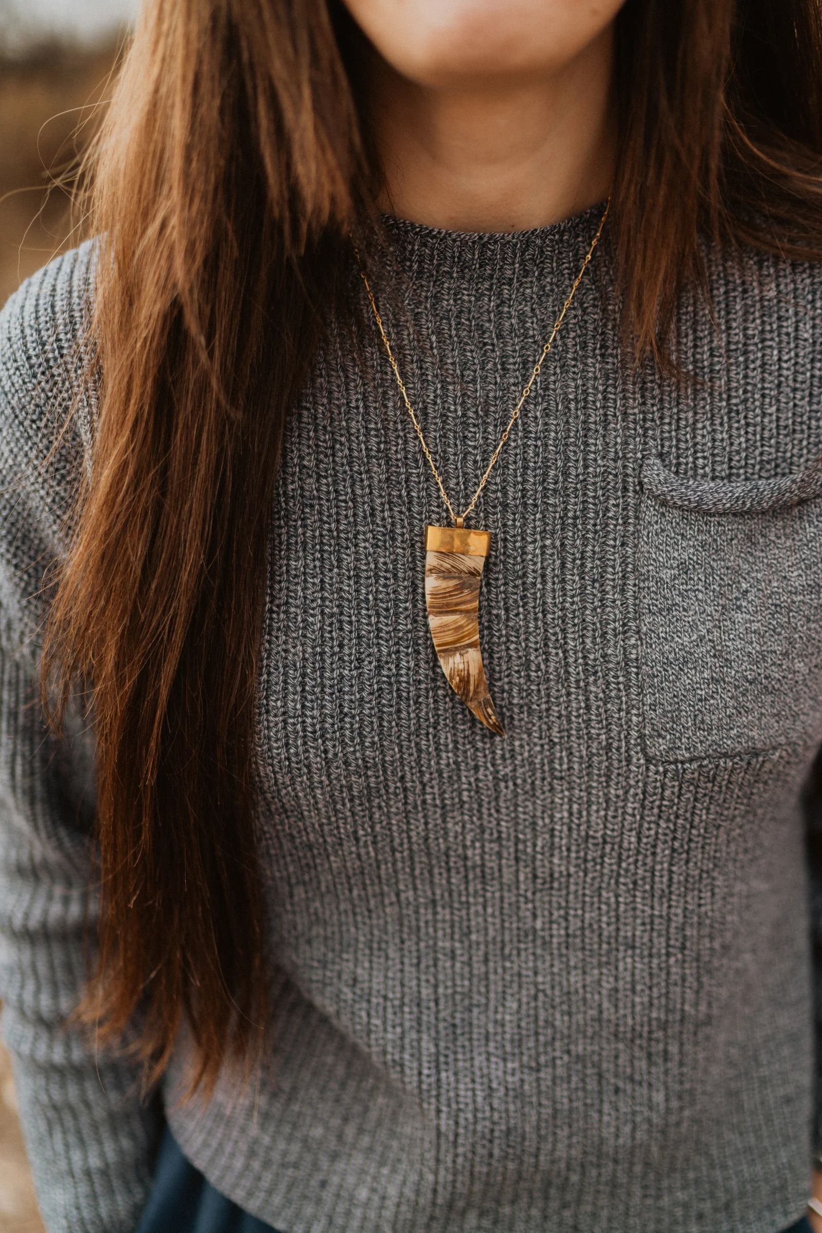 Knox Necklace | Brown | Goldie Lew Jewelry