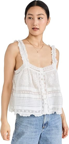 LOVESHACKFANCY Women's Sully Top | Amazon (US)