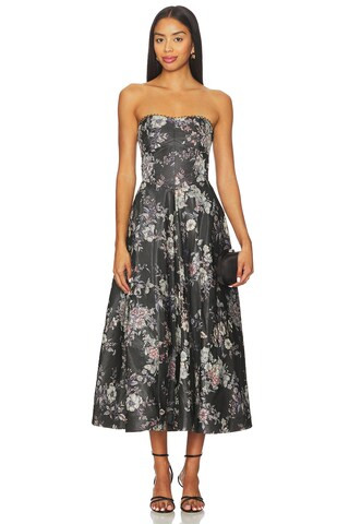 V. Chapman Hazel Dress in Black Lilibet Brocade from Revolve.com | Revolve Clothing (Global)