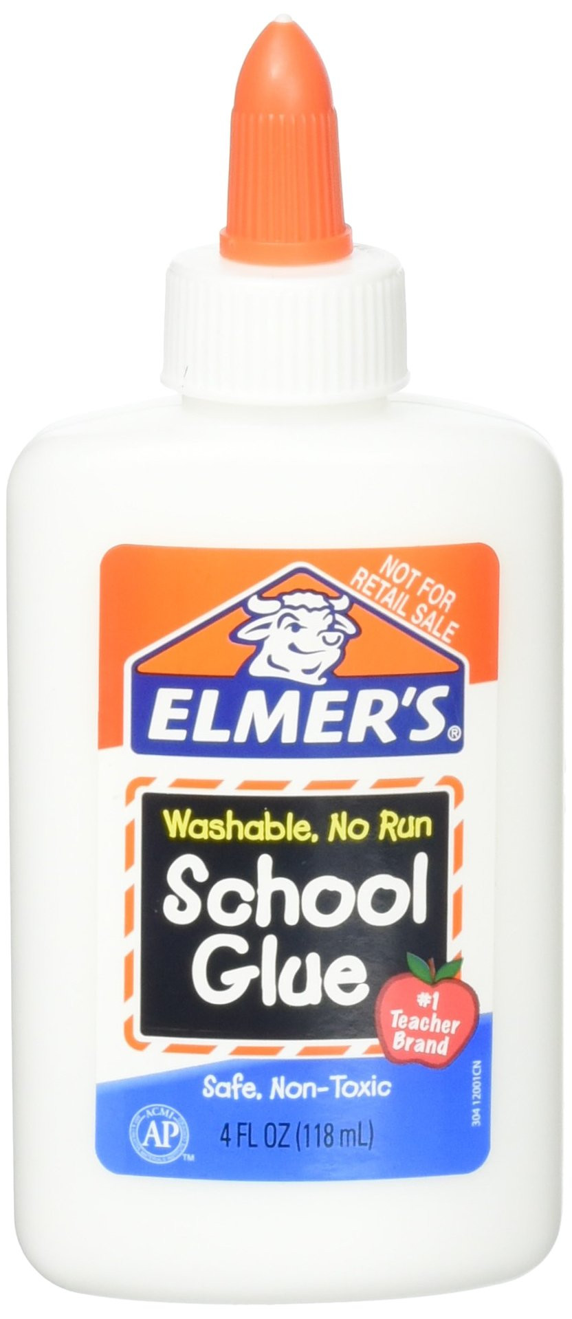 Elmer's Washable No Run School Glue, 4 Ounces, White and Dries Clear | Amazon (US)