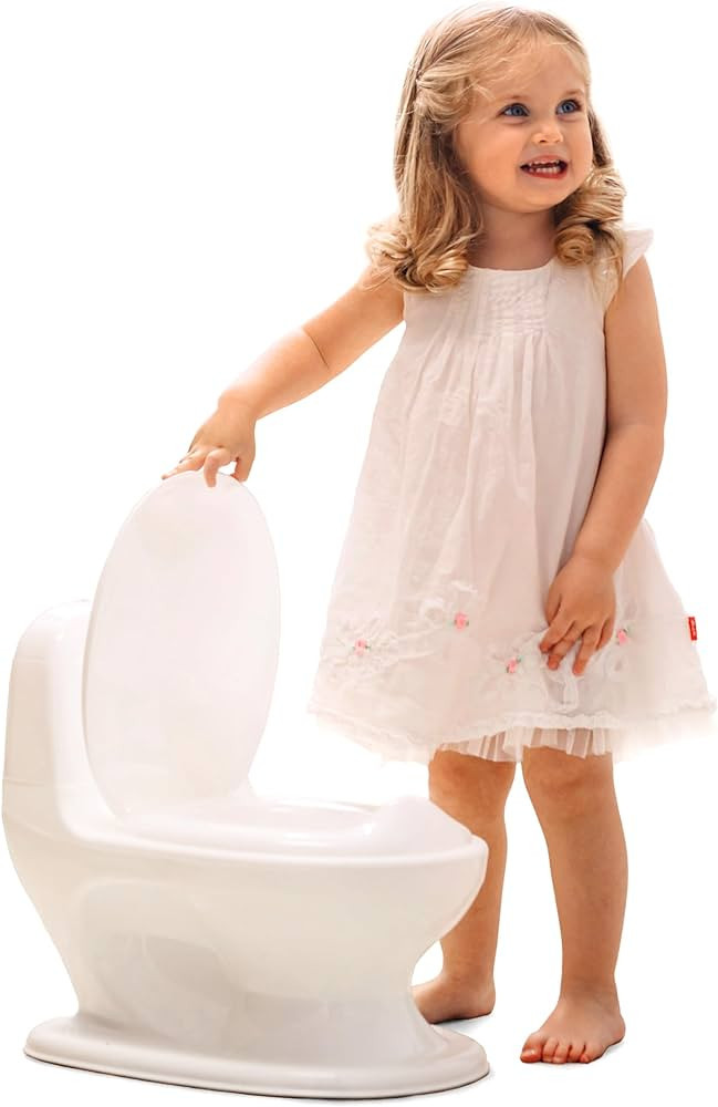 Nuby My Real Potty Training Toilet with Life-Like Flush Button & Sound for Toddlers & Kids, White | Amazon (US)