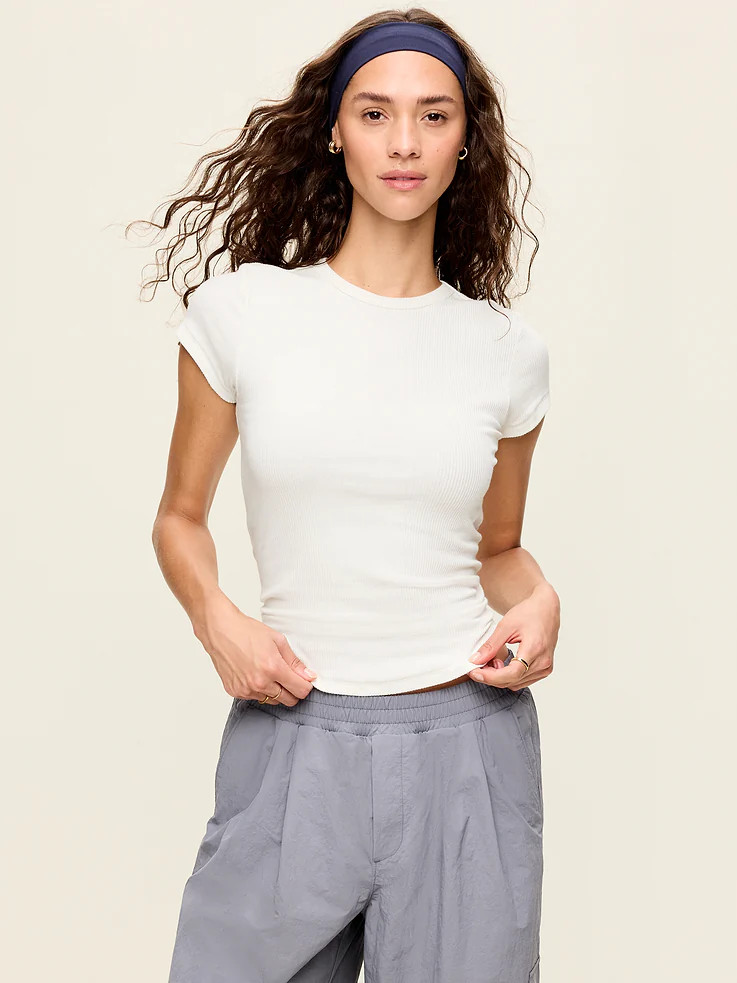 CloudLite Crew-Neck Ribbed T-Shirt | Old Navy (US)