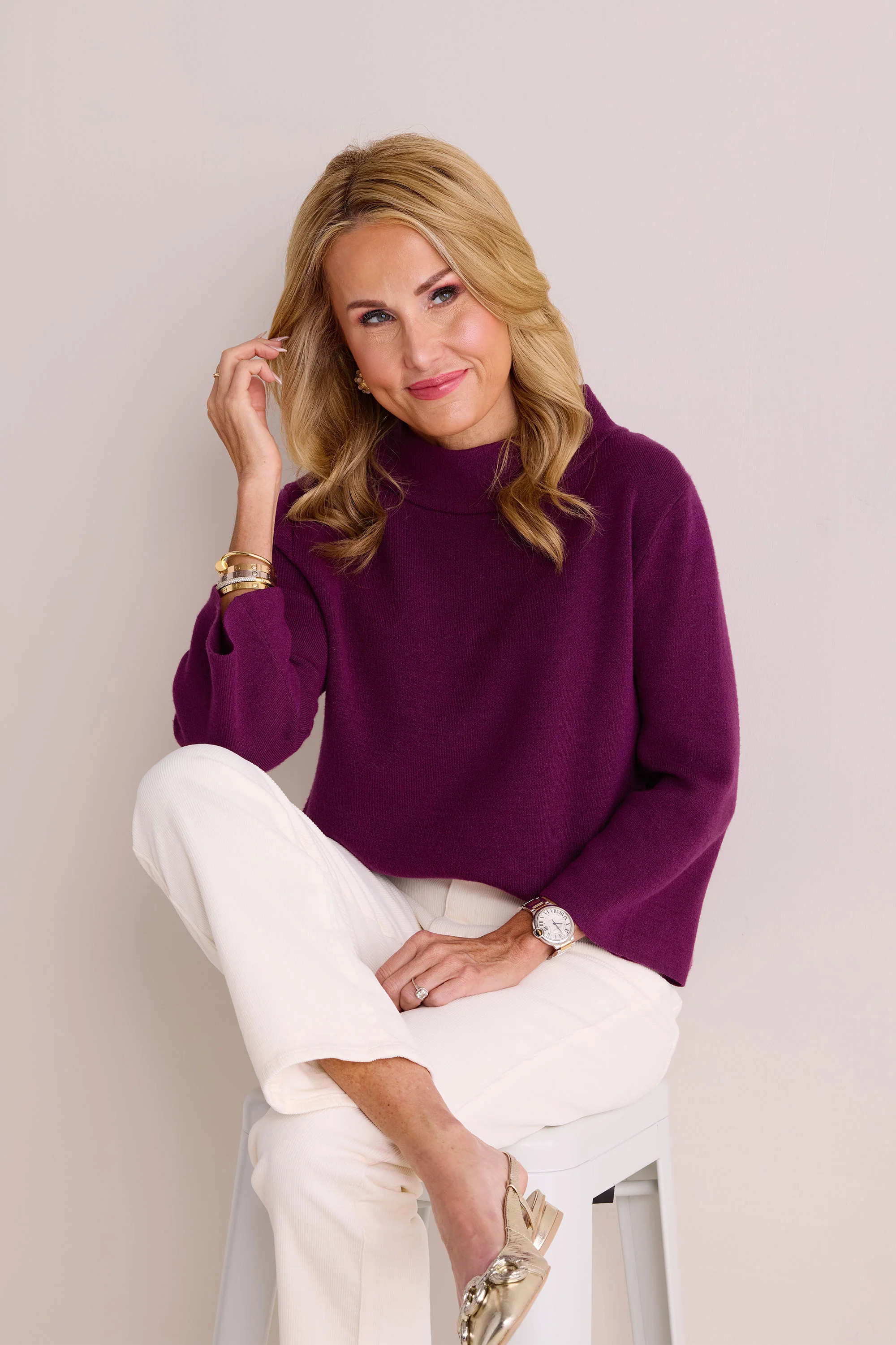 Jackie Sweater- Plum | Avara