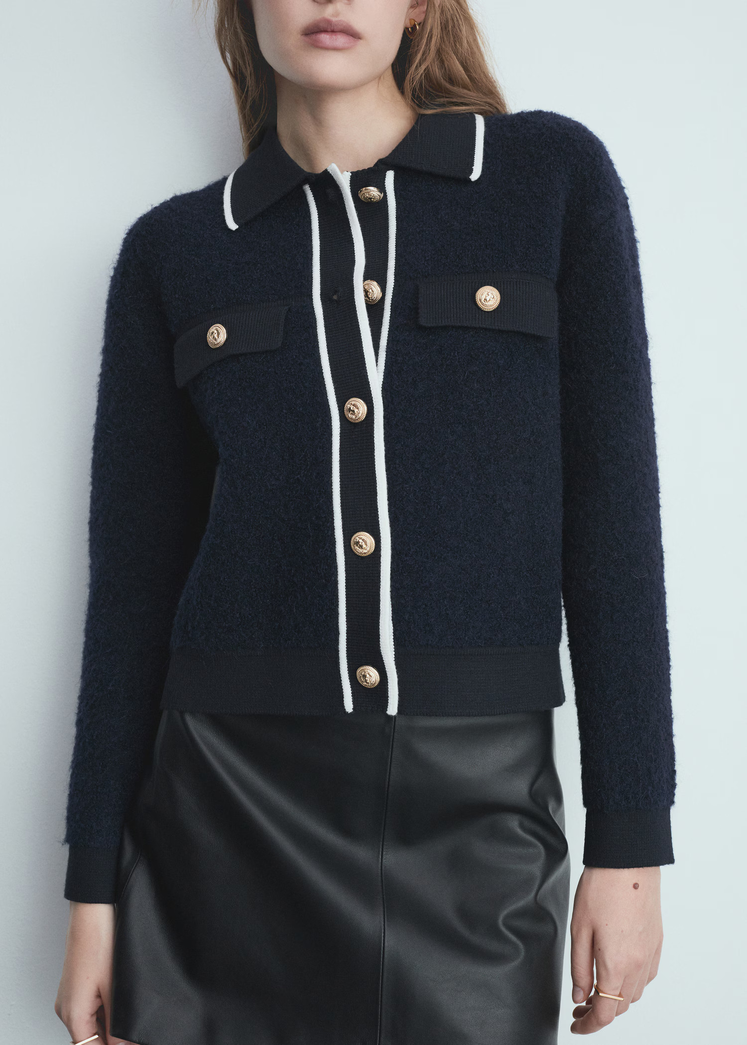 Tweed jacket with buttons | MANGO (US)