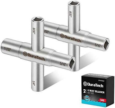 DURATECH 4 Way Sillcock Key Set, 1/4", 9/32", 5/16", 11/32", 2-Pack, for Valve, Faucet, and Spigo... | Amazon (US)