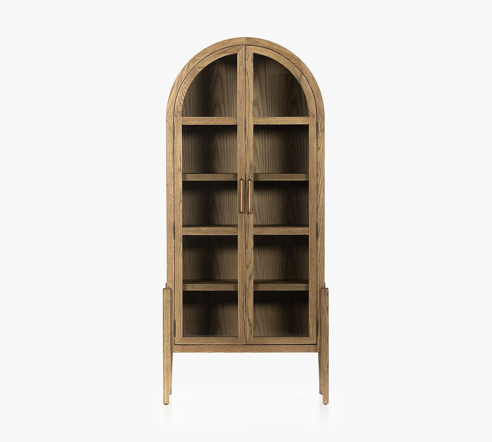 Scout 19 x 84"" Display Cabinet, Drifted Oak | Pottery Barn (US)