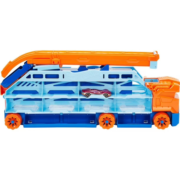 Hot Wheels City Speed Drop Transport Hauler with 1 Toy Car, Stores 20+ 1:64 Scale Vehicles - Walm... | Walmart (CA)