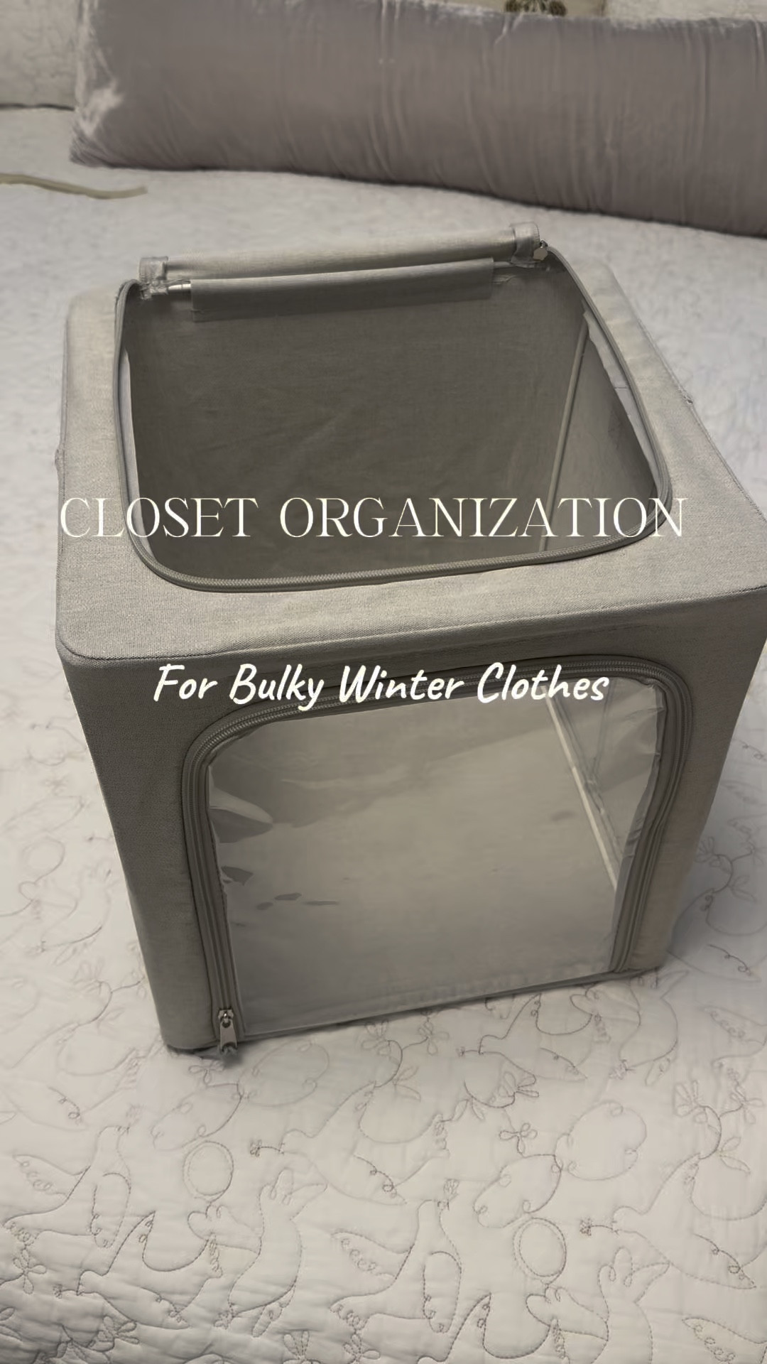 Sharing one of my favorite ways to stack and store bulky winter sweaters 

They fold down flat when not is use!

#LTKMidsize #LTKFindsUnder50 #LTKHome
