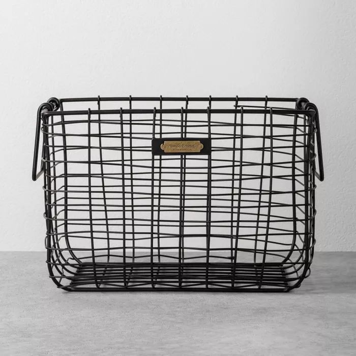 Wire Storage Basket Black - Hearth & Hand™ with Magnolia | Target