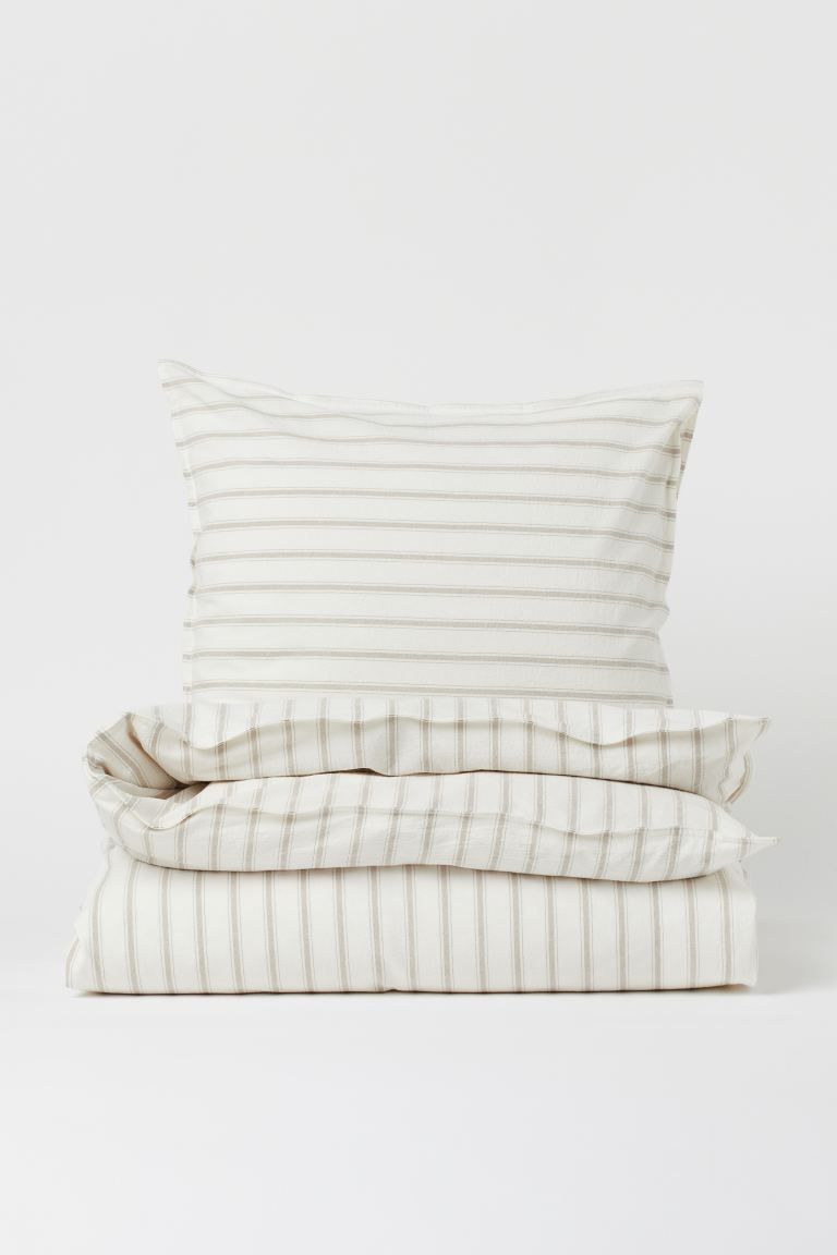 Striped Duvet Cover Set | H&M (US + CA)