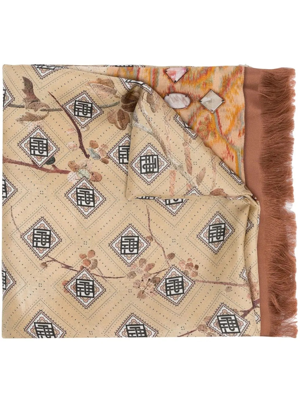 abstract-print silk scarf | Farfetch Global