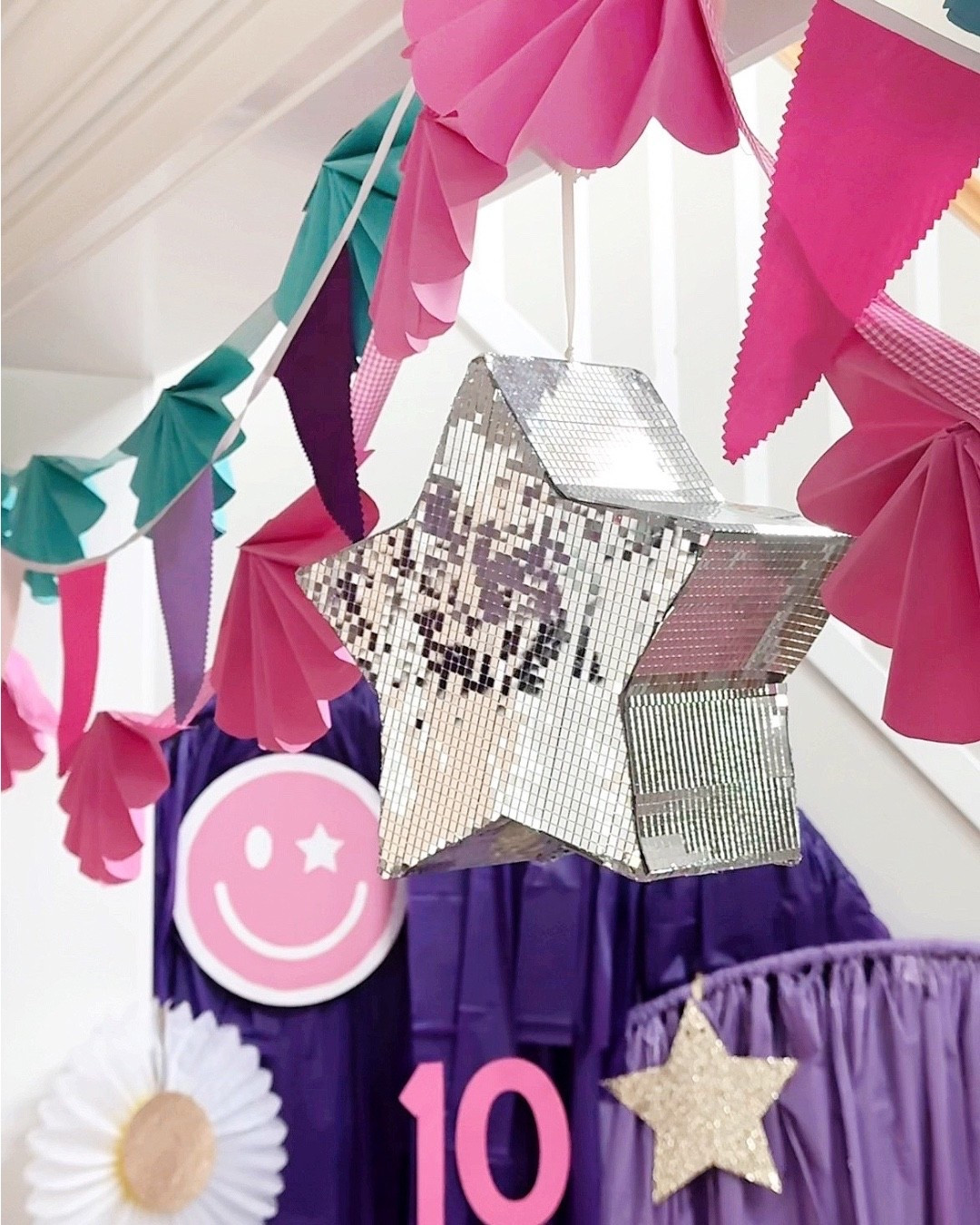 DIY star shaped disco “ball” birthday party decor by STEPH with demo over on instagram

#LTKSeasonal #LTKHome